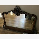 Overmantle Mirror | Period: Victorian c1890 | Material: Mahogany