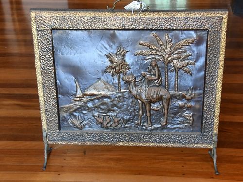 Fire Screen Set | Period: 1920s | Material: Brass and brass coated