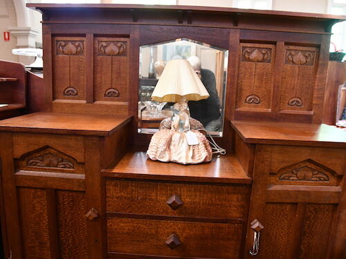 High-back Sideboard | Period: Art Deco c1920 | Material: Silky Oak