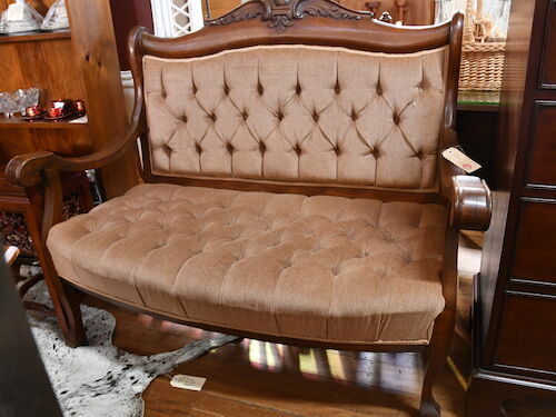 Two-seater Settee | Period: Edwardian c1910 | Material: Walnut