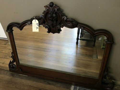 Overmantle Mirror | Period: Victorian c1890 | Material: Mahogany