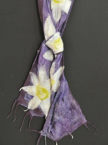 Flannel Flower Scarf | Period: New | Material: Silk & Wool etc.